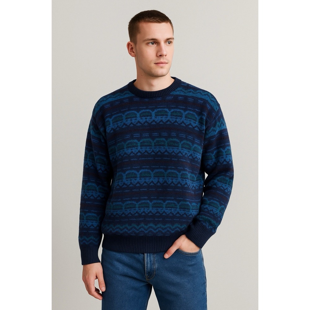 Vtg Reed St James Sweater Mens XL‎ Fair Isle Nordic Southwest Aztec Made USA